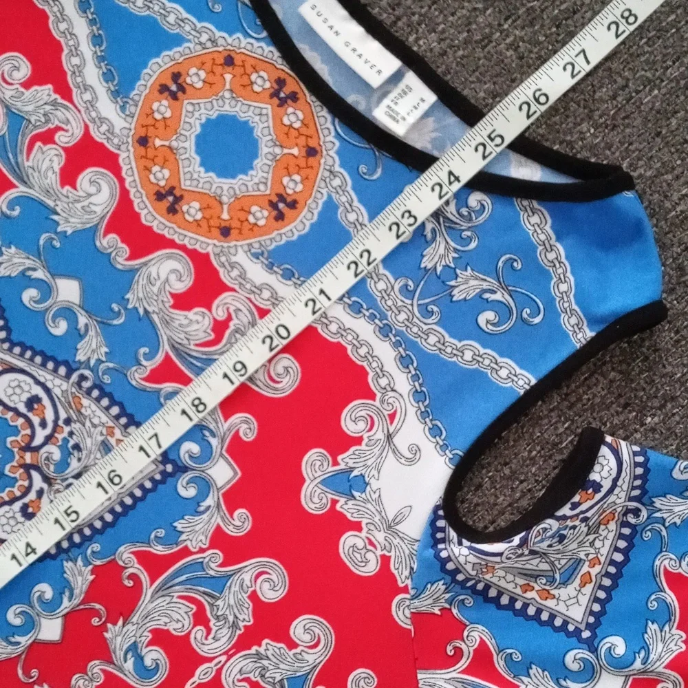 💋Susan Graver💋 - Multicolor Mandala Print Cold Shoulder Top
